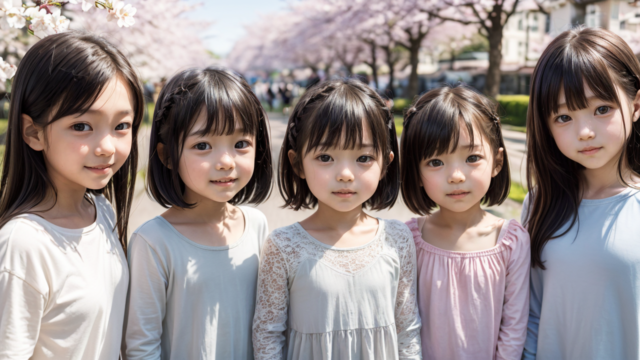 AI 美少女 小学生 Kawaii little girl