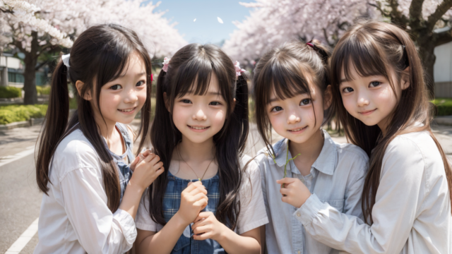 AI 美少女 小学生 Kawaii little girl