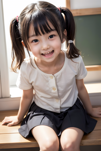 AI 美少女 小学生 Kawaii little girl