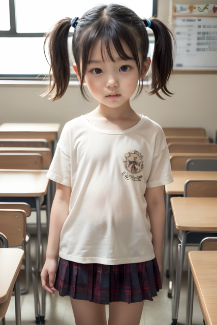 AI 美少女 小学生 Kawaii little girl