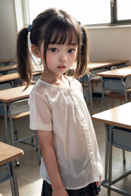 AI 美少女 小学生 Kawaii little girl