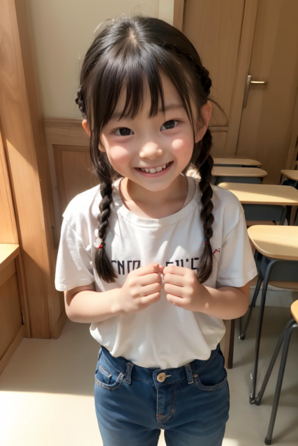 AI 美少女 小学生 Kawaii little girl