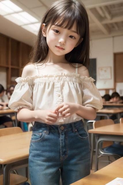 AI 美少女 小学生 Kawaii little girl