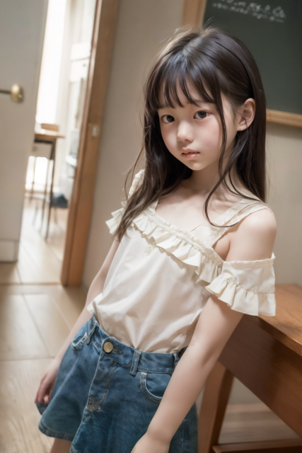 AI 美少女 小学生 Kawaii little girl