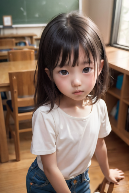 AI 美少女 小学生 Kawaii little girl