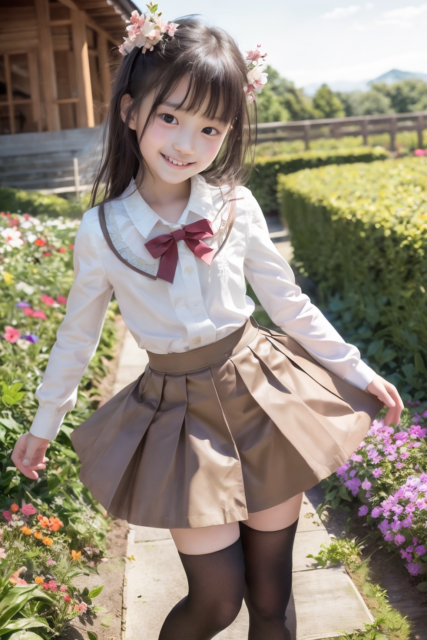 AI 美少女 小学生 Kawaii little girl