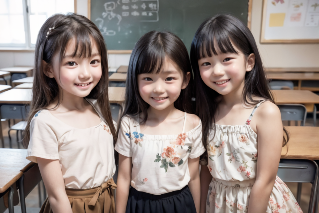 AI 美少女 小学生 Kawaii little girl