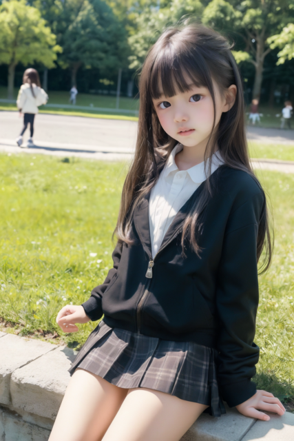 AI 美少女 小学生 Kawaii little girl