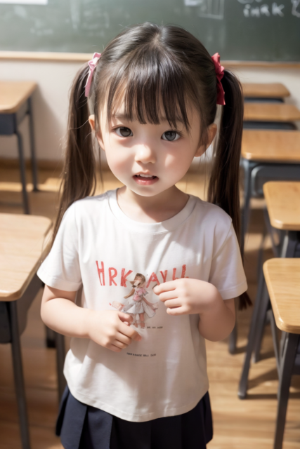 AI 美少女 小学生 Kawaii little girl