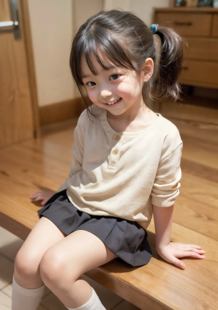AI 美少女 小学生 Kawaii little girl