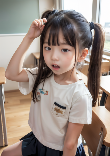 AI 美少女 小学生 Kawaii little girl